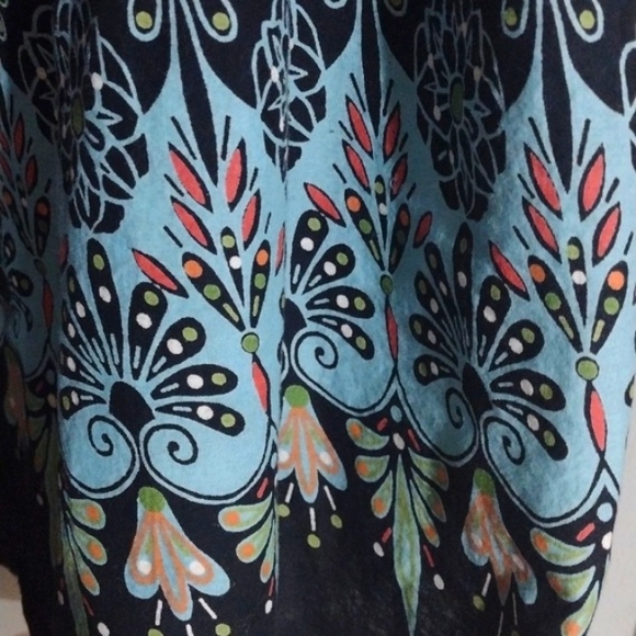 Kim Rogers 1X Bottom Print Skirt - Picture 3 of 3